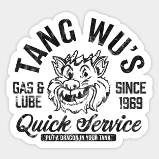 Tang Wu's Gas and Lube - Biker Style (1 Color - Worn) Sticker